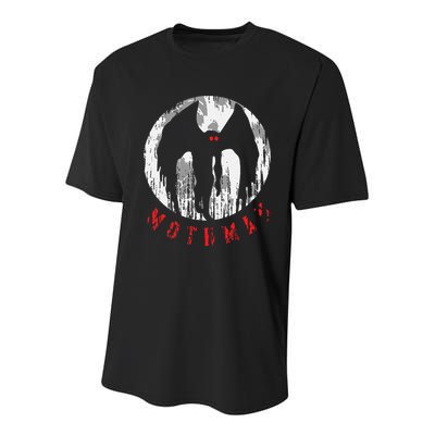 Mothman Folklore Cryptid Youth Performance Sprint T-Shirt