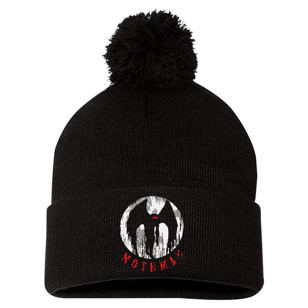 Mothman Folklore Cryptid Pom Pom 12in Knit Beanie