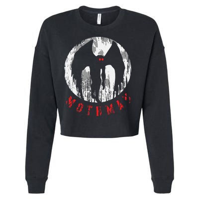 Mothman Folklore Cryptid Cropped Pullover Crew
