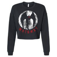 Mothman Folklore Cryptid Cropped Pullover Crew