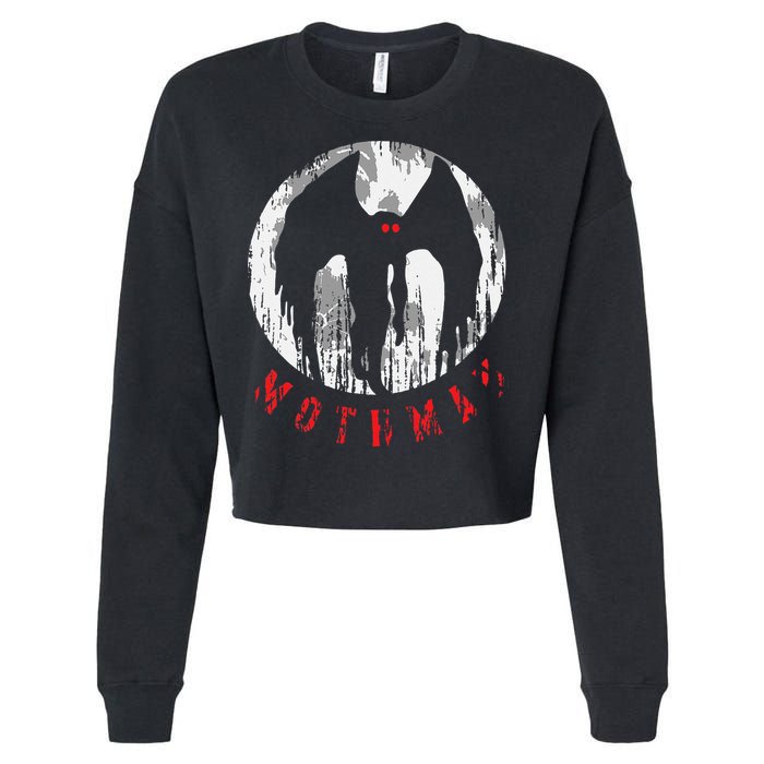 Mothman Folklore Cryptid Cropped Pullover Crew