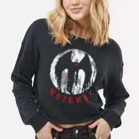 Mothman Folklore Cryptid Cropped Pullover Crew