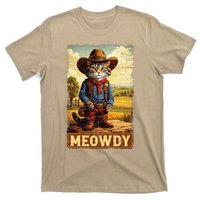 Meowdy Funny Country Side Cat Hat Vintage Cowboy Cat T-Shirt