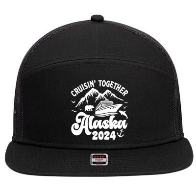 Matching Family Cruisin Together Alaska 2024 7 Panel Mesh Trucker Snapback Hat