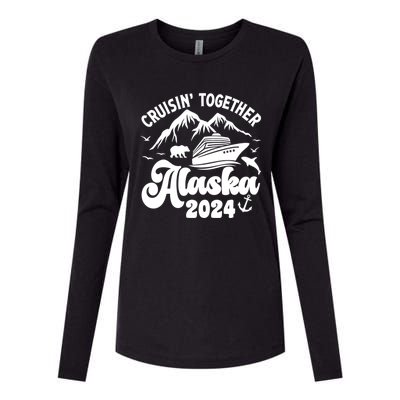 Matching Family Cruisin Together Alaska 2024 Womens Cotton Relaxed Long Sleeve T-Shirt