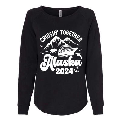 Matching Family Cruisin Together Alaska 2024 Womens California Wash Sweatshirt