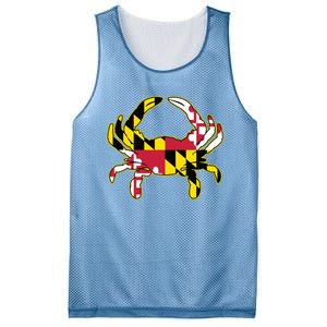 Maryland Flag Crab Design With Md Flag Colors Overlay Mesh Reversible Basketball Jersey Tank