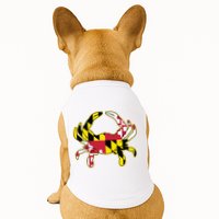 Maryland Flag Crab Design With Md Flag Colors Overlay Doggie Tank