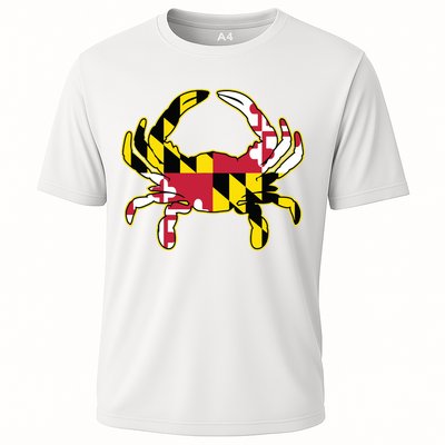 Maryland Flag Crab Design With Md Flag Colors Overlay Performance Shirt