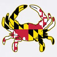 Maryland Flag Crab Design With Md Flag Colors Overlay Tumbler