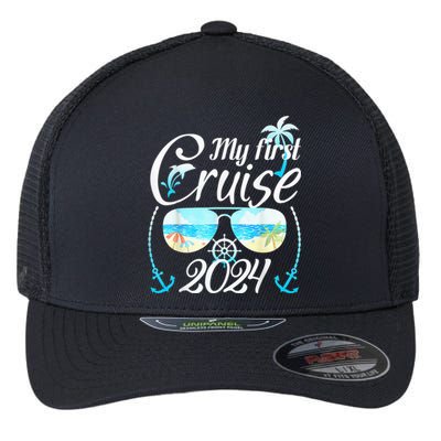 My First Cruise 2024 Tee Family Vacation Cruise Ship Travel Flexfit Unipanel Trucker Cap