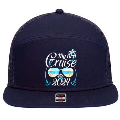 My First Cruise 2024 Tee Family Vacation Cruise Ship Travel 7 Panel Mesh Trucker Snapback Hat