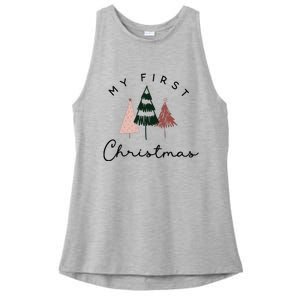 My First Christmas Bubble Romper Ladies PosiCharge Tri-Blend Wicking Tank