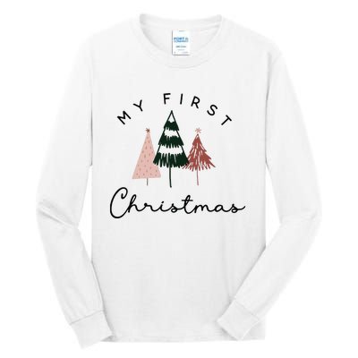 My First Christmas Bubble Romper Tall Long Sleeve T-Shirt