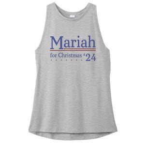 M.A.R.I.A.H For Christmas 24 Funny Christmas Ladies PosiCharge Tri-Blend Wicking Tank