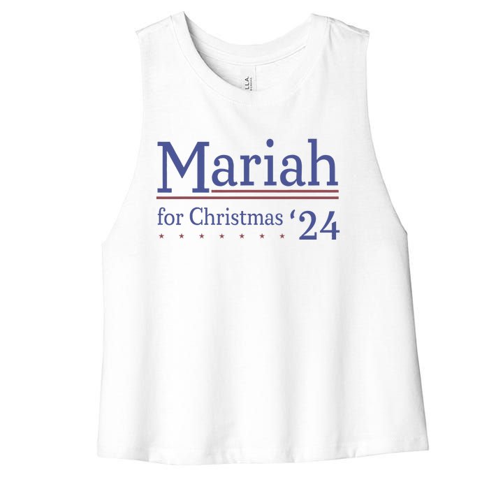 M.A.R.I.A.H For Christmas 24 Funny Christmas Women's Racerback Cropped Tank