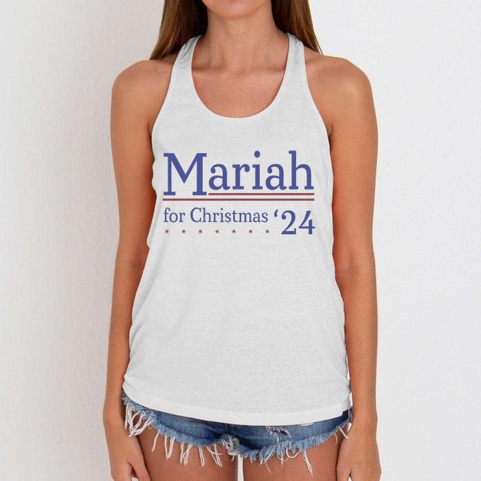 M.A.R.I.A.H For Christmas 24 Funny Christmas Women's Knotted Racerback Tank