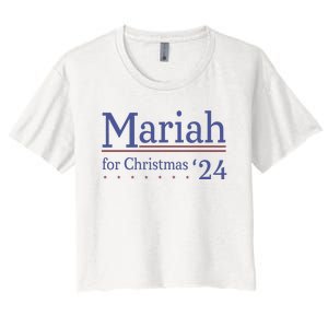 M.A.R.I.A.H For Christmas 24 Funny Christmas Women's Crop Top Tee