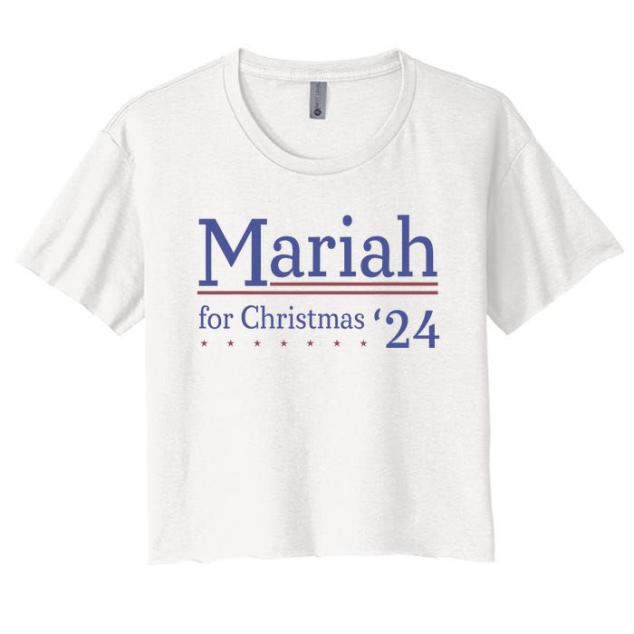 M.A.R.I.A.H For Christmas 24 Funny Christmas Women's Crop Top Tee