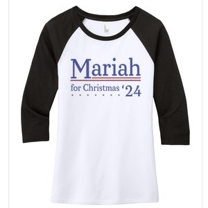 M.A.R.I.A.H For Christmas 24 Funny Christmas Women's Tri-Blend 3/4-Sleeve Raglan Shirt