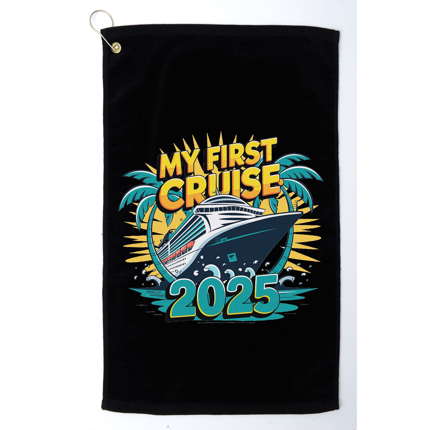 My First Cruise 2025 Vacation For Cruise Lovers Golf Towel