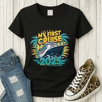 My First Cruise 2025 Vacation For Cruise Lovers Womens T-Shirt