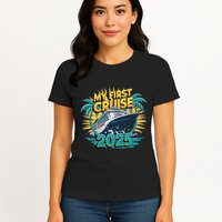 My First Cruise 2025 Vacation For Cruise Lovers Womens T-Shirt