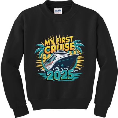 My First Cruise 2025 Vacation For Cruise Lovers Kids Sweatshirt