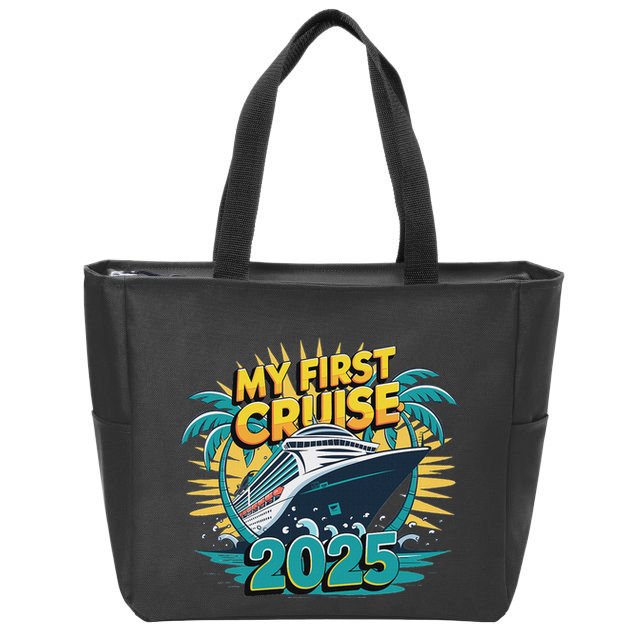 My First Cruise 2025 Vacation For Cruise Lovers Zip Tote Bag