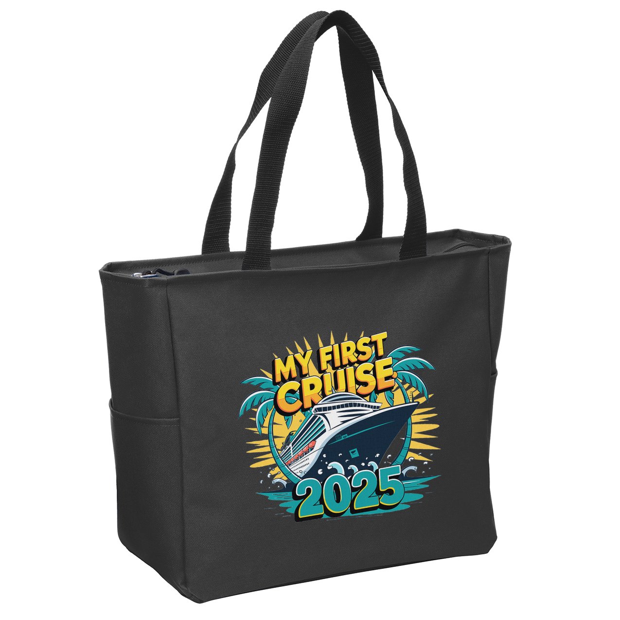 My First Cruise 2025 Vacation For Cruise Lovers Zip Tote Bag