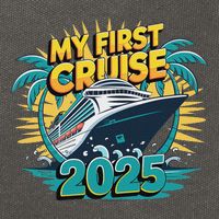 My First Cruise 2025 Vacation For Cruise Lovers Cotton Canvas Backpack