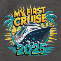 My First Cruise 2025 Vacation For Cruise Lovers Vector Backpack