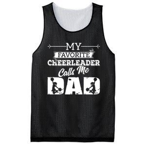 My Favorite Cheerleader Calls Me Dad Cheer Dad Gift Idea Mesh Reversible Basketball Jersey Tank