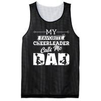 My Favorite Cheerleader Calls Me Dad Cheer Dad Gift Idea Mesh Reversible Basketball Jersey Tank