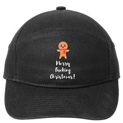 Merry Fucking Christmas Funny Christmas Xmas 7-Panel Snapback Hat