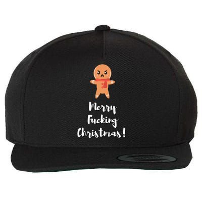 Merry Fucking Christmas Funny Christmas Xmas Wool Snapback Cap