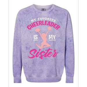 My Favorite Cheerleader Is My Sister Cute Family Honor Colorblast Crewneck Sweatshirt