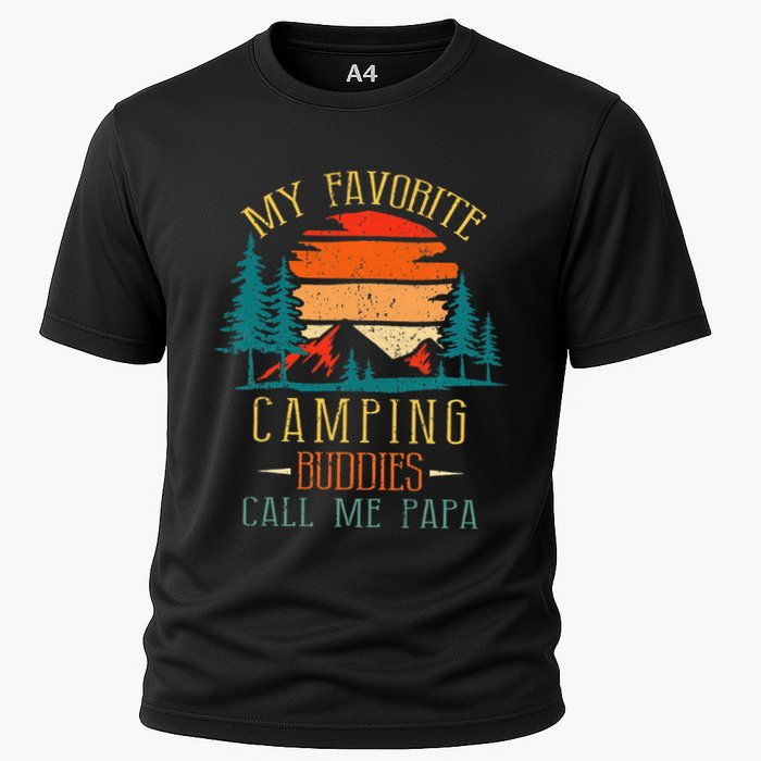 My Favorite Camping Buddies Call Me Papa Funny Family Father Cooling Performance Crew T-Shirt
