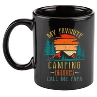 My Favorite Camping Buddies Call Me Papa Funny Family Father 11oz C Handle Ceramic Mug