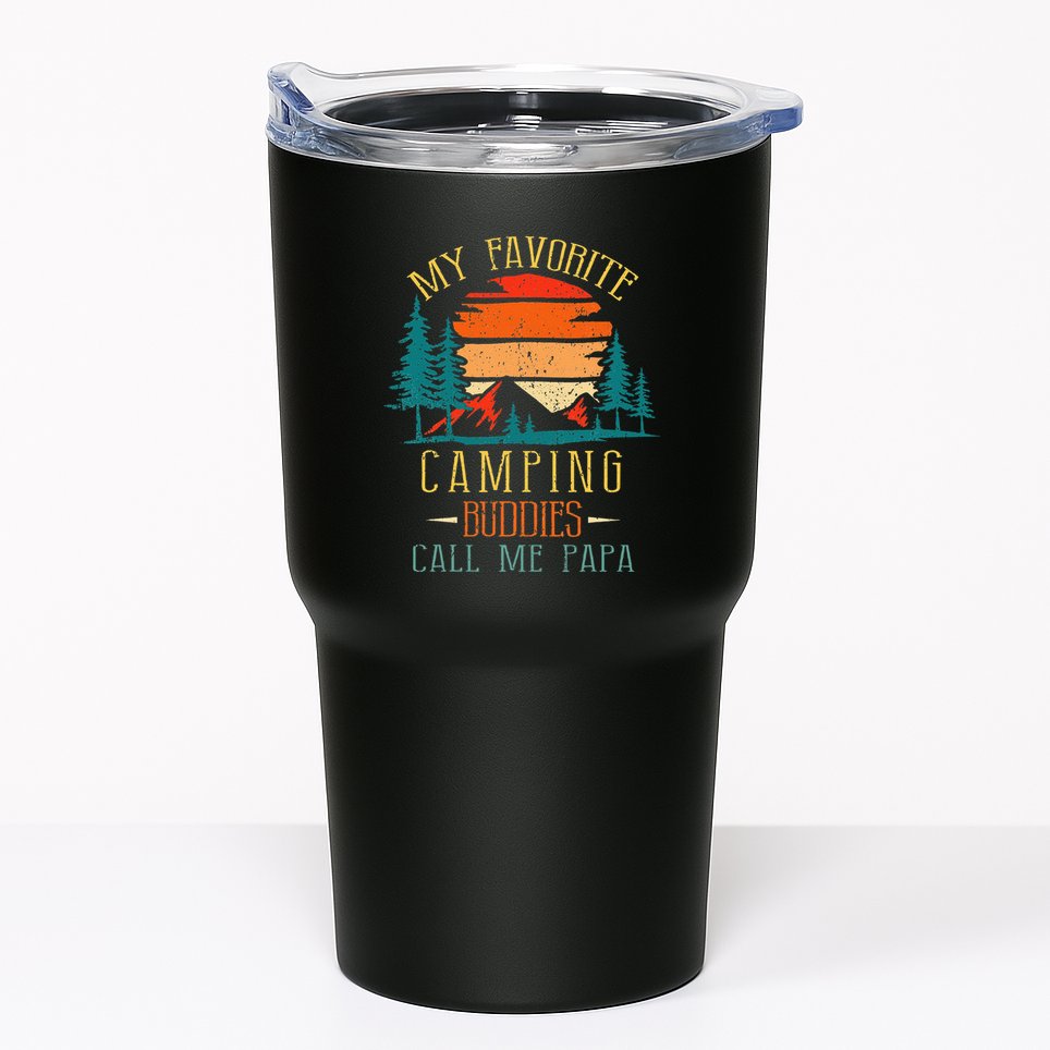My Favorite Camping Buddies Call Me Papa Funny Family Father Tumbler