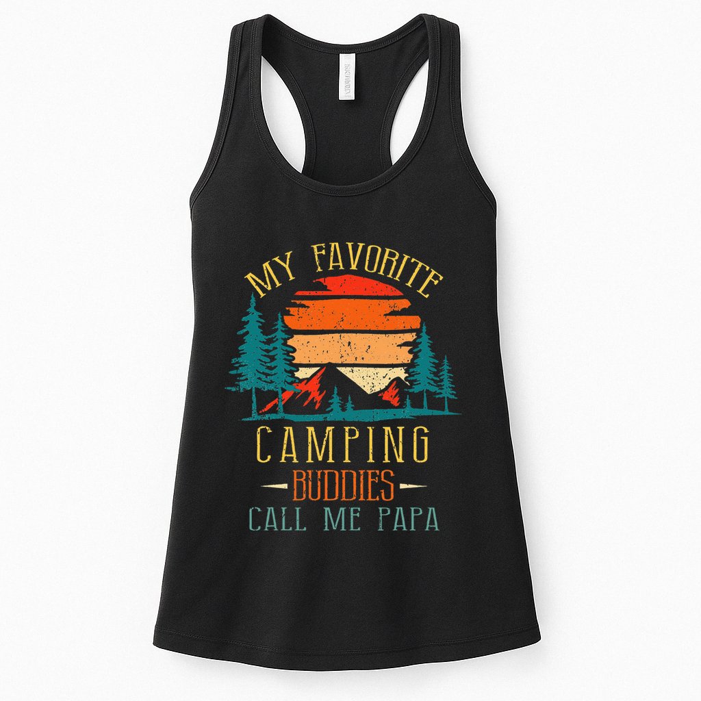 My Favorite Camping Buddies Call Me Papa Funny Family Father Womens Tank Top