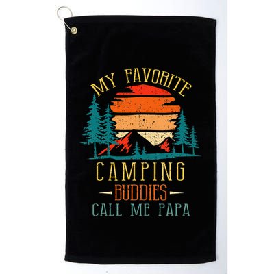 My Favorite Camping Buddies Call Me Papa Funny Family Father Golf Towel