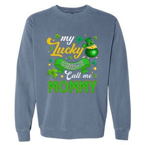 My Funny Call Me Mommy Happy St Patricks Day Love Garment-Dyed Sweatshirt