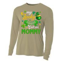 My Funny Call Me Mommy Happy St Patricks Day Love Cooling Performance Long Sleeve Crew