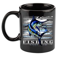 Marlin Fishing Club 11oz C Handle Ceramic Mug