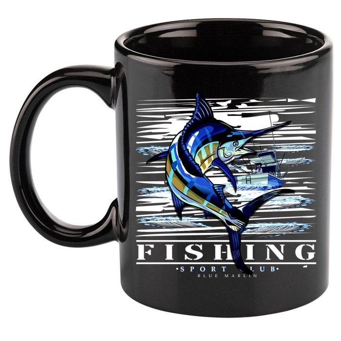 Marlin Fishing Club 11oz C Handle Ceramic Mug