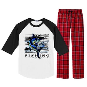 Marlin Fishing Club Raglan Sleeve Pajama Set