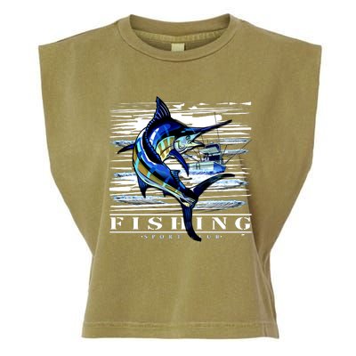 Marlin Fishing Club Garment-Dyed Women's Muscle Tee