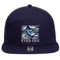 Marlin Fishing Club 7 Panel Mesh Trucker Snapback Hat
