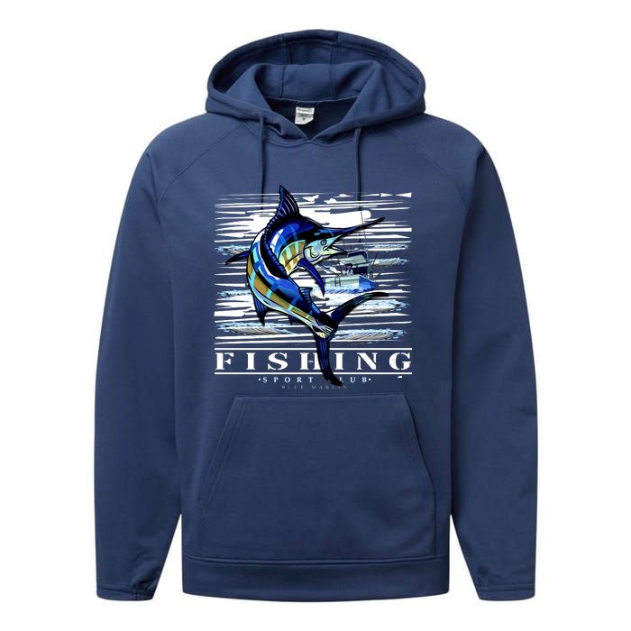 Marlin Fishing Club Performance Fleece Hoodie